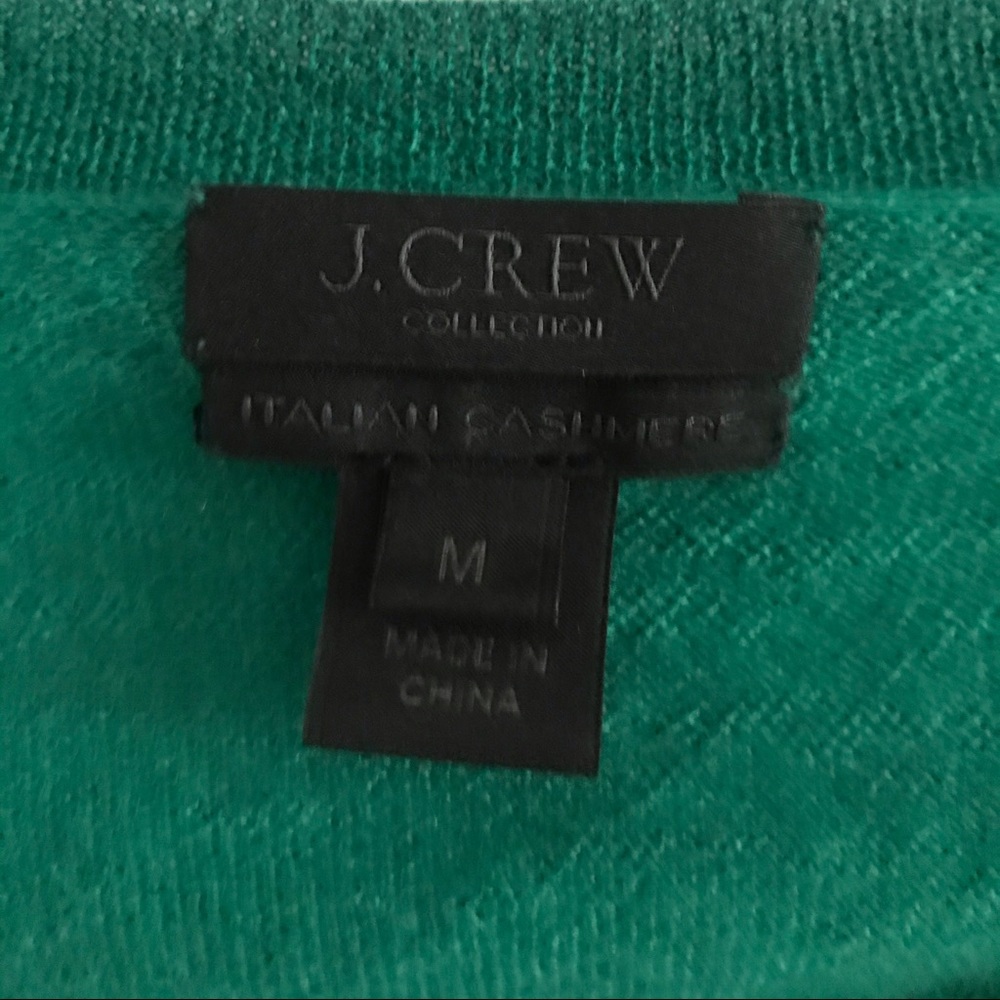 J Crew Italian Cashmere Green Medium